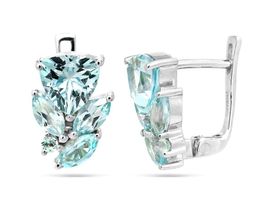 Серьги из серебра топаз, Марина