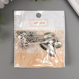 Цена за 5 шт. Сувенир кошельковый металл "Ложечка королевская" 5,9х1,4 см