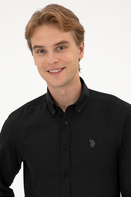 Erkek Siyah Uzun Kollu Basic G_mlek Sepette S_rpriz _ndirim - U.s. polo assn фото 2