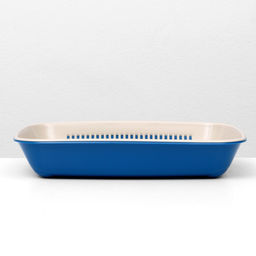 Туалет округлый с сеткой 33,5 х 25 х 6 см, бежевый/синий - Simaland фото 2