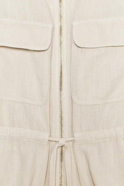 LINEN BLEND SAFARI SHIRT - Zara фото 8