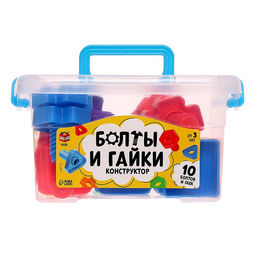 Конструктор Болты и гайки, в контейнере, 10 болтов и гаек - Unicon фото 5