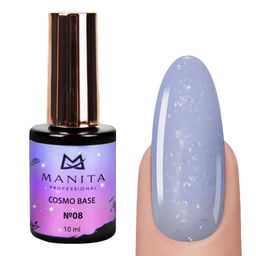 Manita Professional База для ногтей камуфлирующая с блестками №08 / Cosmo Base, 10 мл  фото 6
