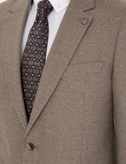 A__k Kahverengi Slim Fit Tak_m Elbise