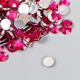 Декор для творчества пластик Стразы. Фуксия набор 300 шт d=0,8 см - Арт узор фото 2