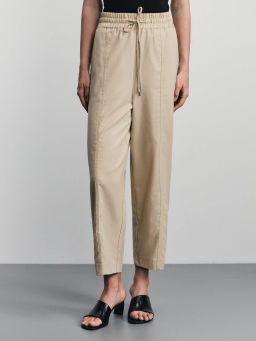 Брюки-джоггеры с вискозой и льном в составе / Zarina  фото 2