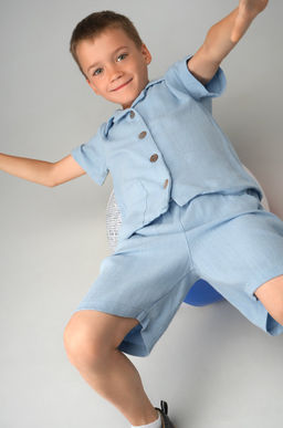 Льняной костюм для мальчика Happyfox