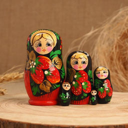 Матрешка дерево «Платочек», 5-кукольная, 10-13 см, ручная роспись