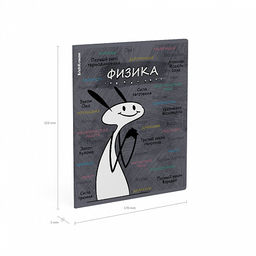 Цена за 5 шт. Тетрадь общая ученическая с пластиковой обложкой на скобе ErichKrause Чубрик, Физика, 48 листов, клетка  фото 4