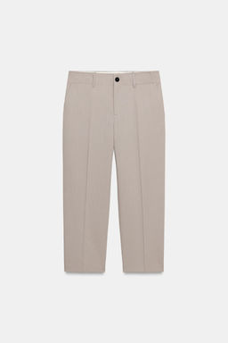 PANTAL?N CROPPED ZW COLLECTION / Marr?n / Topo - Zara фото 4