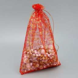 Цена за 20 шт. Мешочек подарочный новогодний органза Уюта и тепла, 20 х 30 см +/- 1.5 см - Дарите счастье фото 3