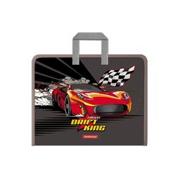 Цена за 4 шт. Папка на молнии пластиковая с ручками ErichKrause® Drift King, A4+ (в пакете по 4 шт.)