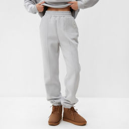 Джоггеры женские MIST Cozy style, серые, размер 42