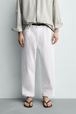 JEANS TAPERED WIDE FIT / Blanco - Zara фото 2