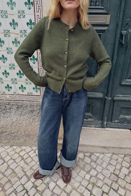 CARDIGAN WITH BALL-SHAPED BUTTONS - Zara фото 3