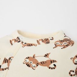 Комбинезон в набивку Крошка Я Тигруля, рост 62-68 см, бежевый  фото 2