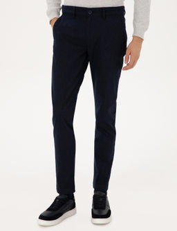 Lacivert Slim Fit Kanvas Pantolon - Pierre cardin фото 2