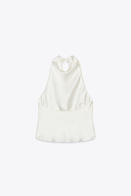 SATIN HALTER TOP - Zara фото 4