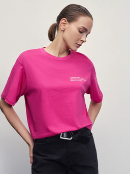 Футболка из хлопка с принтом / Zarina  фото 7