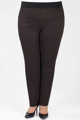 Брюки женские коричневые летние больших размеров