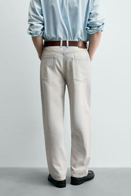 JEANS BAGGY CROPPED FIT / Azul claro - Zara фото 3