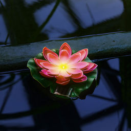 USL-S-826/PT060 RED WATERLILY Садовый светильник на солнечной батарее Красная кувшинка. Плавающий. 1 светодиода. Теплый белый свет. 1*ААA Ni-Mh аккумулятор в/к. IP44. TM Uniel - Volpe фото 7