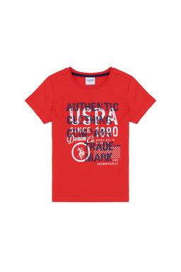 Футболка U. S. Polo Assn детская с круглым вырезом красная - U.s. polo assn фото 7