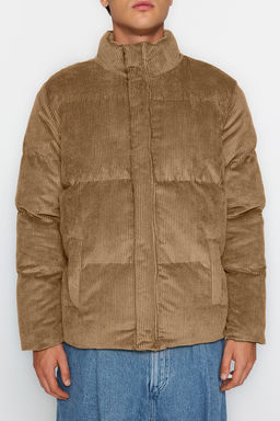 TRENDYOL MAN Camel Regular Fit Dik Yaka Fitilli Kadife Sisme K?sl?k Mont TMNAW22MO0182 - Trendyolmilla фото 11