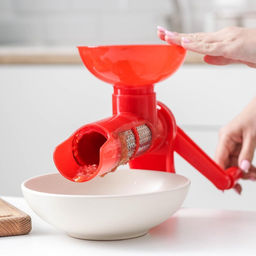 Соковыжималка для томатов Доляна, 27 см, красная