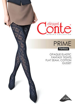 Колготки фантазийные CONTE PRIME Колготки с отсылкой к логотипу бренда nero - Conte elegant фото 5