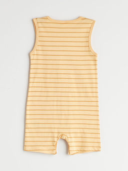 Bisiklet Yaka ?izgili Erkek Bebek Tulum