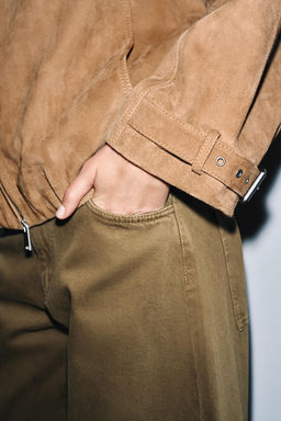 SUEDE LEATHER JACKET ZW COLLECTION LIMITED EDITION - Zara фото 3