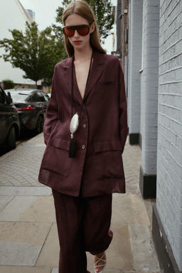 LONG LINEN BLAZER - Zara фото 3