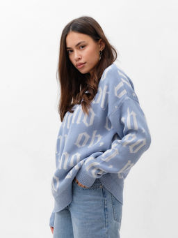 Джемпер женский MIST Knitwear, размер 40-42, голубой
