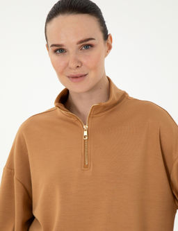 Camel Regular Fit Modal Kuma_ Sweatshirt