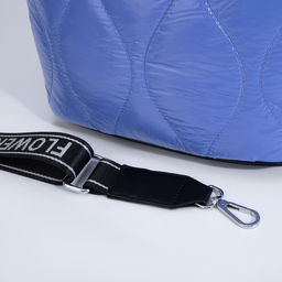 Сумка-тоут на молнии, наружный карман, длинный ремень, цвет синий - Simaland фото 6