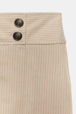 FALDA RECTA RAYAS ZW COLLECTION / Beige - Zara фото 9