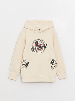 Mickey Mouse Bask?l? Uzun Kollu Erkek ?ocuk Hoodie