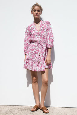 FLORAL PRINT MINI DRESS