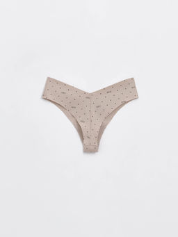 CONTE Бесшовные трусы бразилиана с V-образной линией талии INVISIBLE LBR 1226 cappuccino-black - Conte elegant фото 4