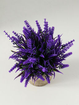 Искусственный цветок в горшке Лаванда куст, 7.5?19 см, МИКС