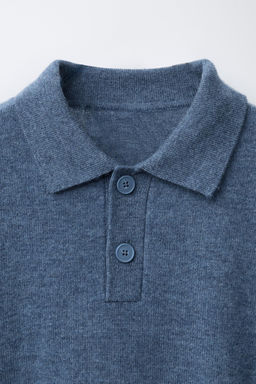 100% WOOL KNIT POLO SHIRT - Zara фото 3