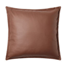 Наволочка декоративная Этель кожзам 45х45 см, коричневый