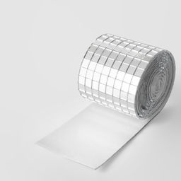 Зеркальная мозайка клеевая, 0,5 × 0,5 см, 8 рядов 4 см × 1 м, серебряное стекло