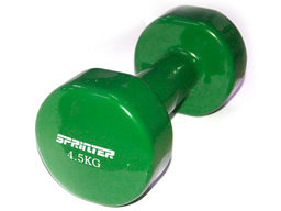 Гантель виниловая SPRINTER. Вес 4,5 кг.