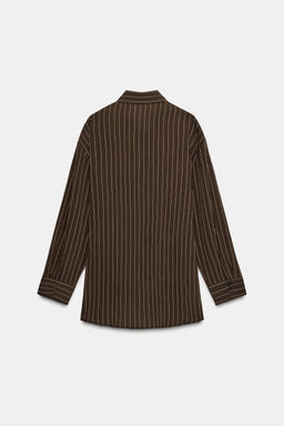 STRIPED SHIRT WITH BUCKLES - Zara фото 8