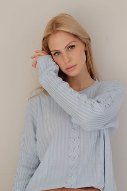 10409 Джемпер нежно-голубой - Martichelli фото 36