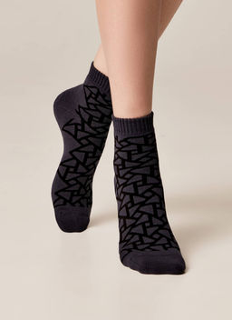 Цена за 2 пары Носки короткие Conte Elegant, Т.СЕРЫЙ