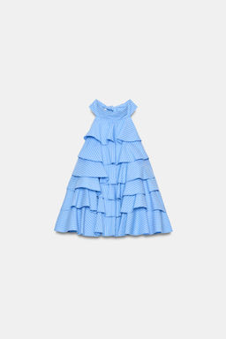 TOP POPEL?N VOLANTES RAYAS / Azul tinta - Zara фото 4