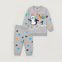 CRB wear/CWNB 90054-11-289 Комплект для мальчика (джемпер, брюки), светло-серый меланж/Ex.Cherubino  фото 4